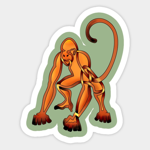 Maniac Monkey Sticker by KnotYourWorld4